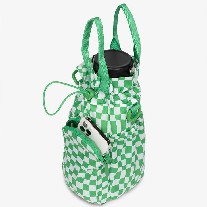 Tragbare Wasserflaschentasche aus Nylon mit Kordelzug, Umhängetasche, Handtasche