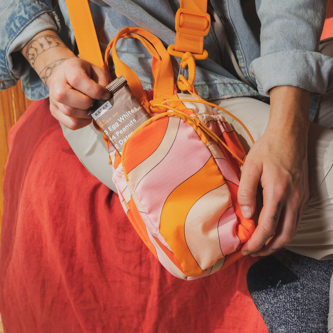 Tragbare Wasserflaschentasche aus Nylon mit Kordelzug, Umhängetasche, Handtasche