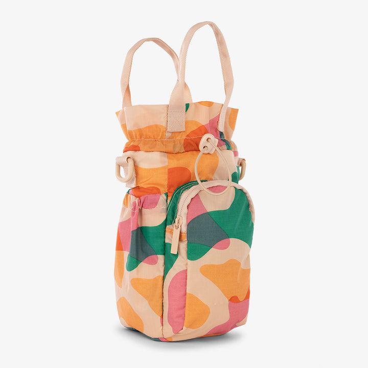 Tragbare Wasserflaschentasche aus Nylon mit Kordelzug, Umhängetasche, Handtasche
