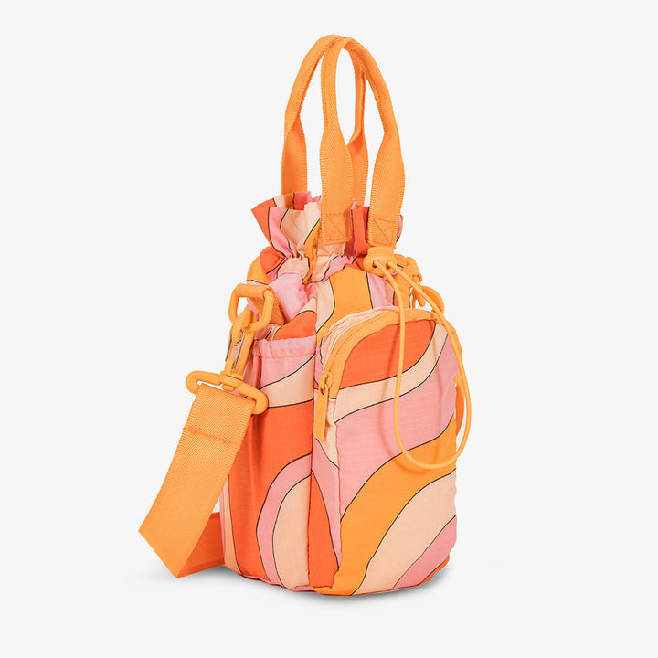 Tragbare Wasserflaschentasche aus Nylon mit Kordelzug, Umhängetasche, Handtasche