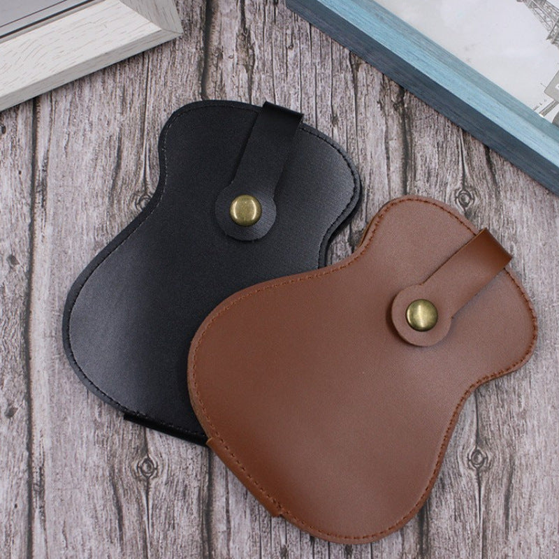 Gitarren-Pick-Halter, Aufbewahrungstasche, Leder, Plektren-Tasche für Spieler