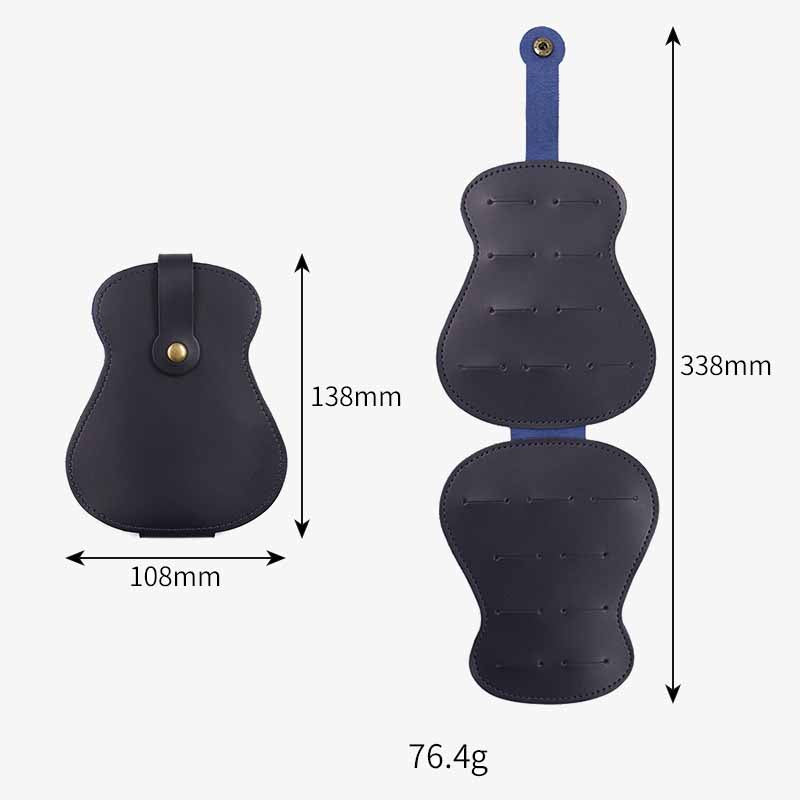 Gitarren-Pick-Halter, Aufbewahrungstasche, Leder, Plektren-Tasche für Spieler