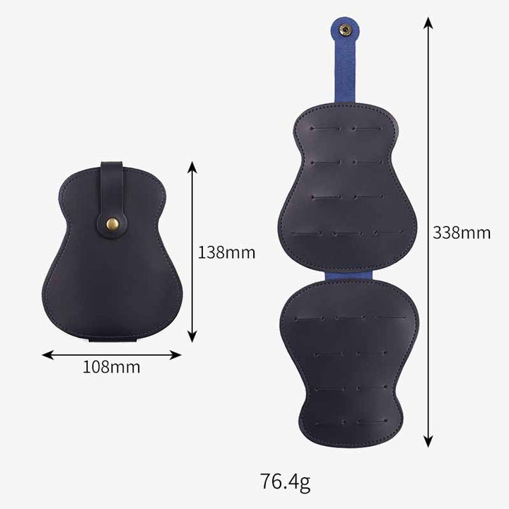 Gitarren-Pick-Halter, Aufbewahrungstasche, Leder, Plektren-Tasche für Spieler