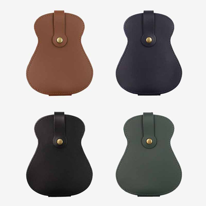 Gitarren-Pick-Halter, Aufbewahrungstasche, Leder, Plektren-Tasche für Spieler