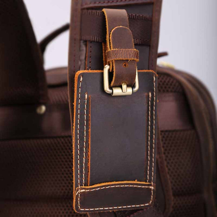 Retro Gepäckanhänger für Reisekoffer aus echtem Leder