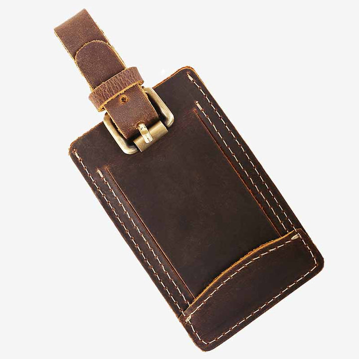 Retro Gepäckanhänger für Reisekoffer aus echtem Leder