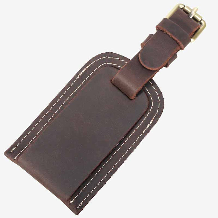 Retro Gepäckanhänger für Reisekoffer aus echtem Leder