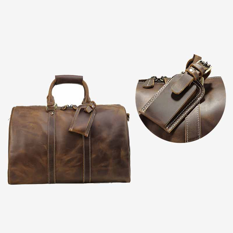 Retro Gepäckanhänger für Reisekoffer aus echtem Leder