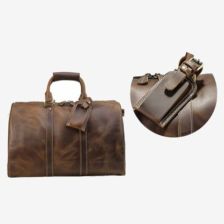 Retro Gepäckanhänger für Reisekoffer aus echtem Leder