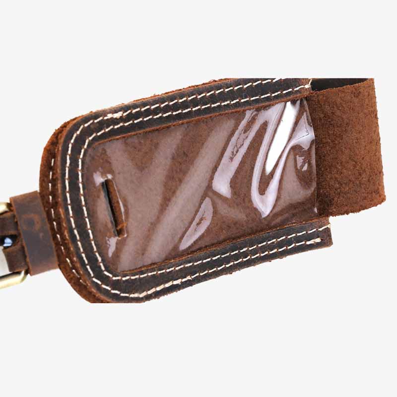 Retro Gepäckanhänger für Reisekoffer aus echtem Leder