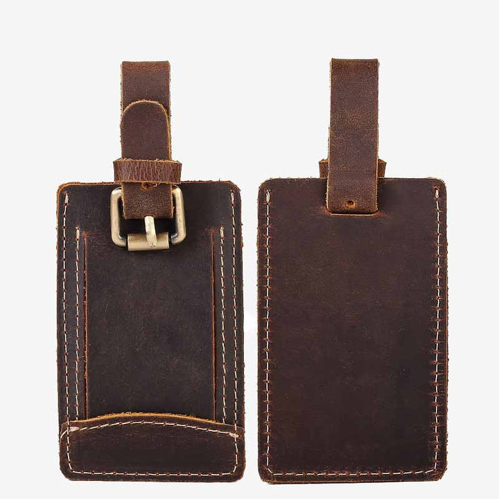 Retro Gepäckanhänger für Reisekoffer aus echtem Leder