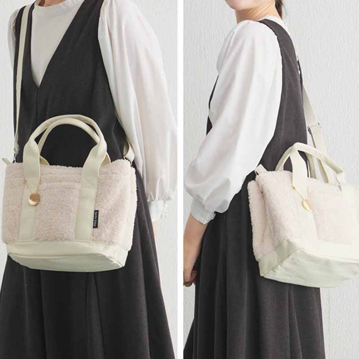 Teddy Fleece Tragetasche für Damen, weiche Umhängetasche