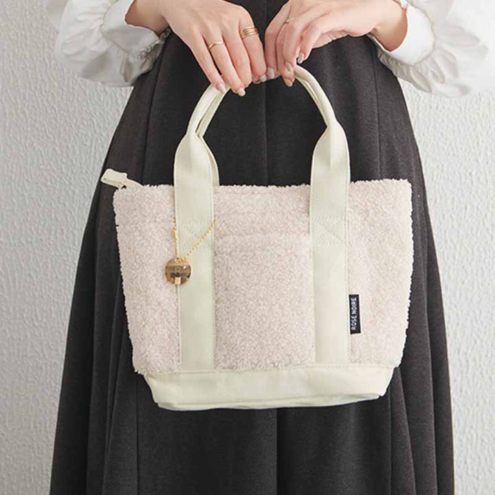 Teddy Fleece Tragetasche für Damen, weiche Umhängetasche
