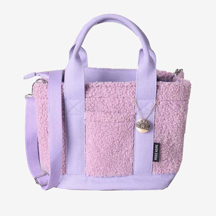 Teddy Fleece Tragetasche für Damen, weiche Umhängetasche