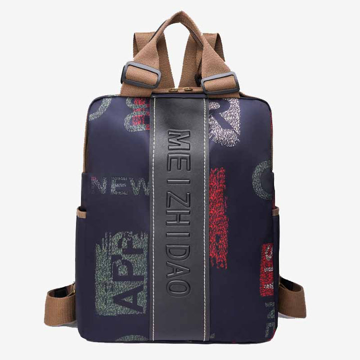 Stilvoller, auffälliger Rucksack, leichte, schlanke Pendlertasche aus Nylon für Damen