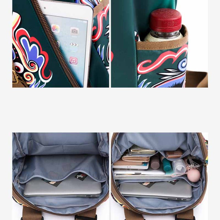 Stilvoller, auffälliger Rucksack, leichte, schlanke Pendlertasche aus Nylon für Damen