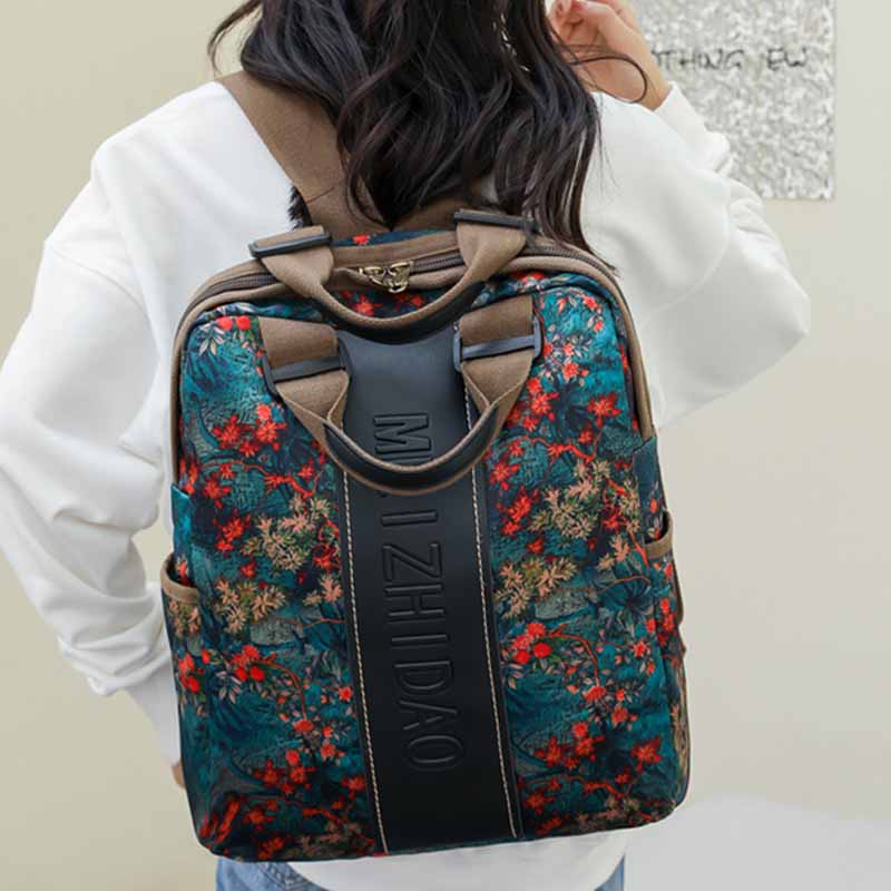Stilvoller, auffälliger Rucksack, leichte, schlanke Pendlertasche aus Nylon für Damen