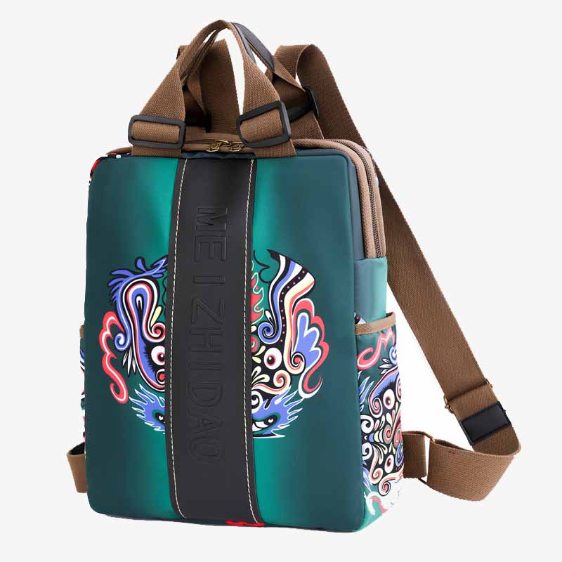 Stilvoller, auffälliger Rucksack, leichte, schlanke Pendlertasche aus Nylon für Damen