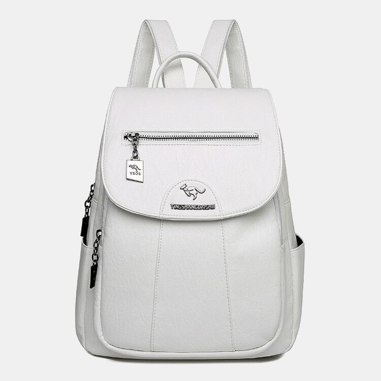 Kleiner Rucksack für Damen, weiches PU-Leder, lässiger Tagesrucksack