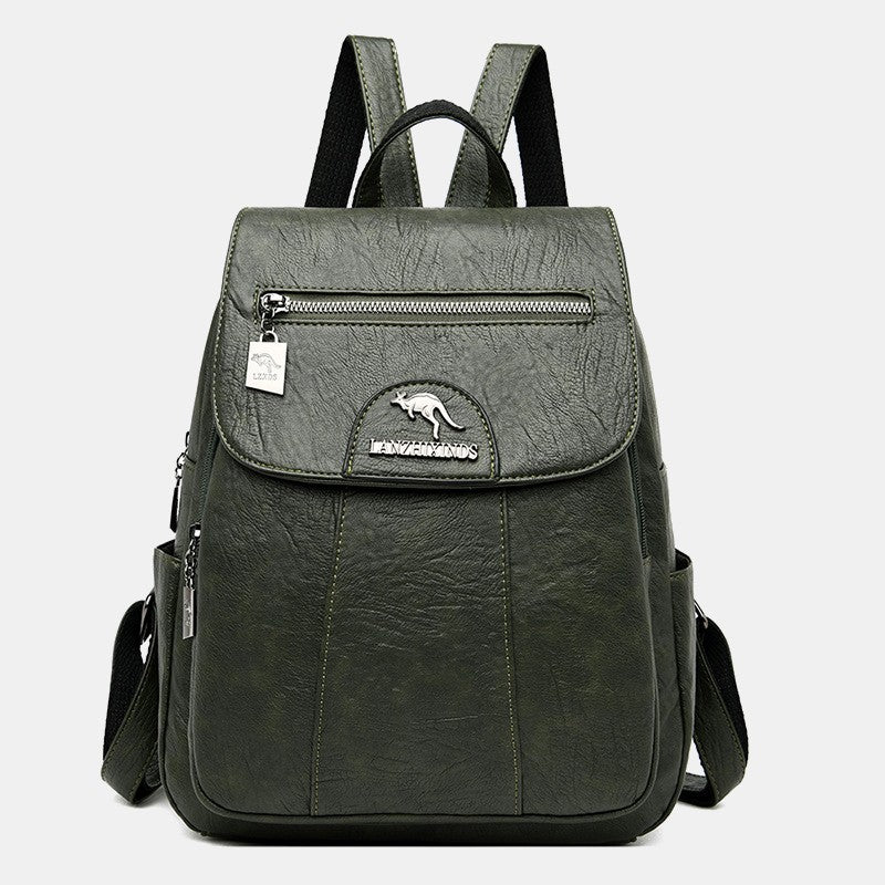 Kleiner Rucksack für Damen, weiches PU-Leder, lässiger Tagesrucksack
