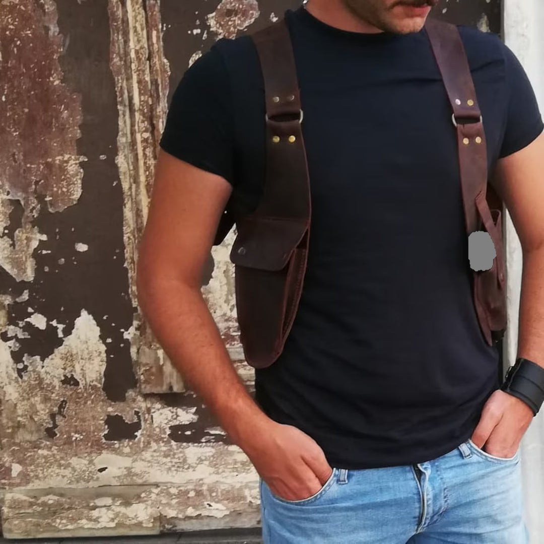 Unterarmholster Retro Mittelalter Cosplay Verstellbare Ledergeldbörse für Männer