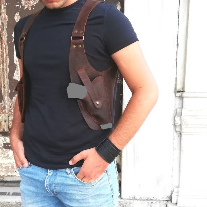 Unterarmholster Retro Mittelalter Cosplay Verstellbare Ledergeldbörse für Männer