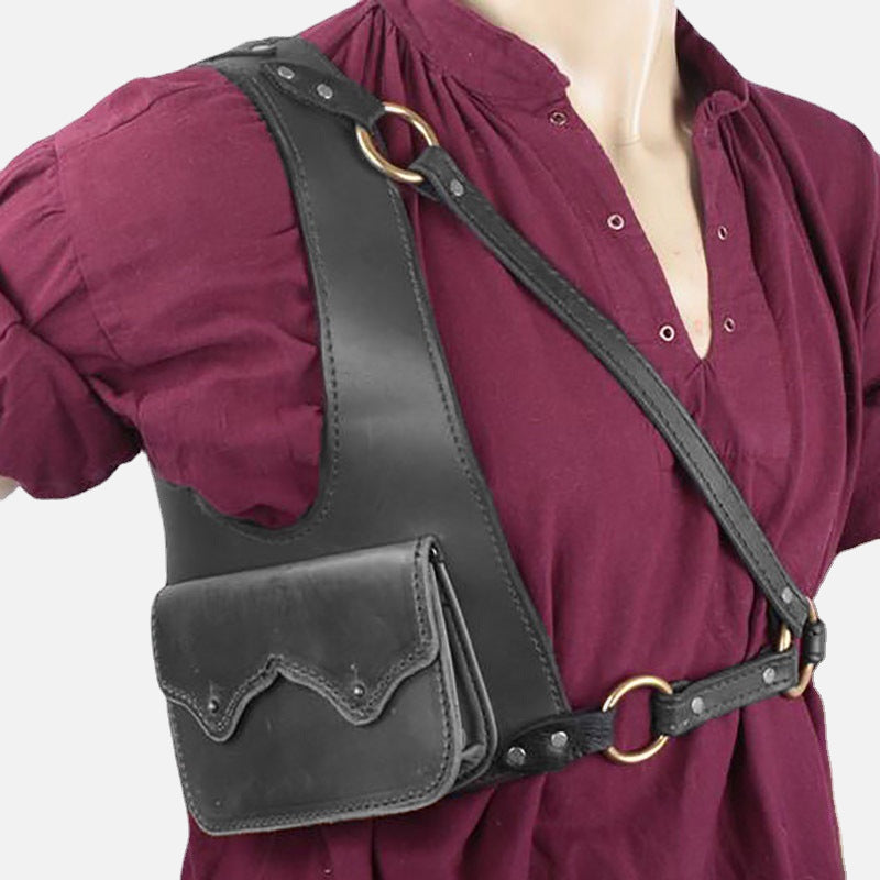 Unterarm-Seiten-Schulter-Geldbörse für Frauen Retro Viking Holster