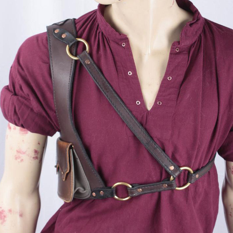 Unterarm-Seiten-Schulter-Geldbörse für Frauen Retro Viking Holster