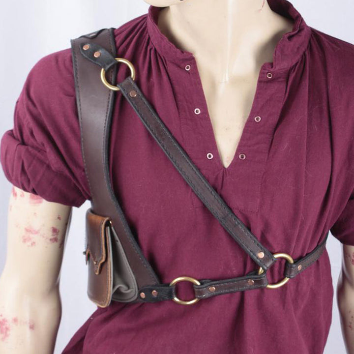 Unterarm-Seiten-Schulter-Geldbörse für Frauen Retro Viking Holster