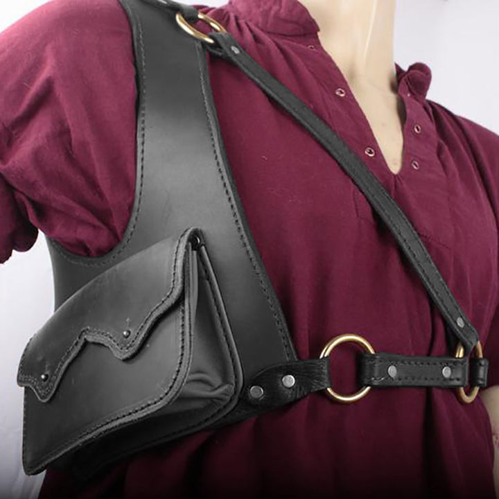 Unterarm-Seiten-Schulter-Geldbörse für Frauen Retro Viking Holster