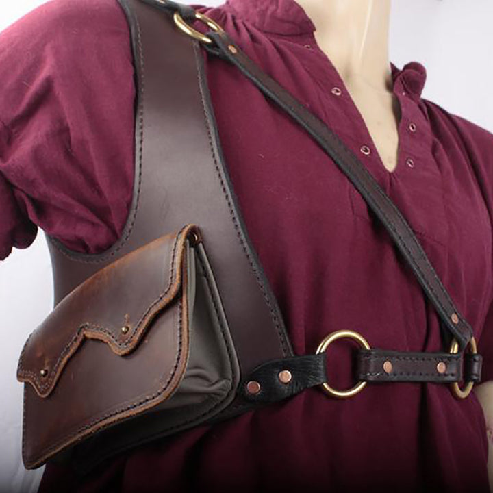 Unterarm-Seiten-Schulter-Geldbörse für Frauen Retro Viking Holster
