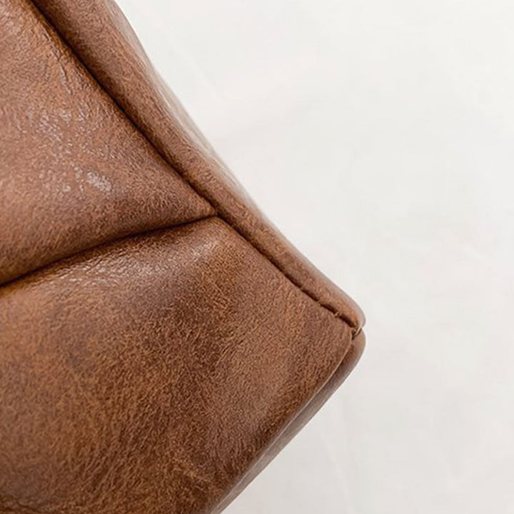 Große Leder Umhängetasche Retro Uni Farbe Horizontal Reise Geldbörse