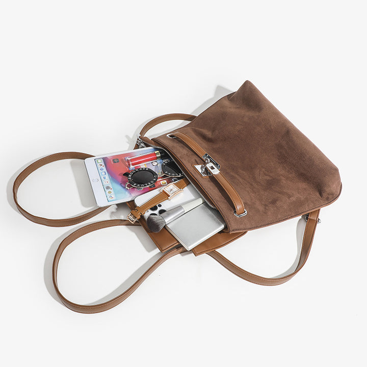 Vintage-Rucksack für Damen, mattiertes Kunstleder, schmaler Tagesrucksack