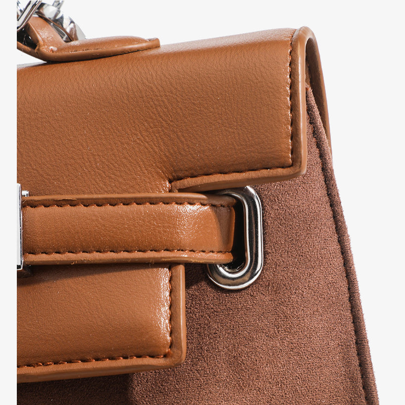 Vintage-Rucksack für Damen, mattiertes Kunstleder, schmaler Tagesrucksack