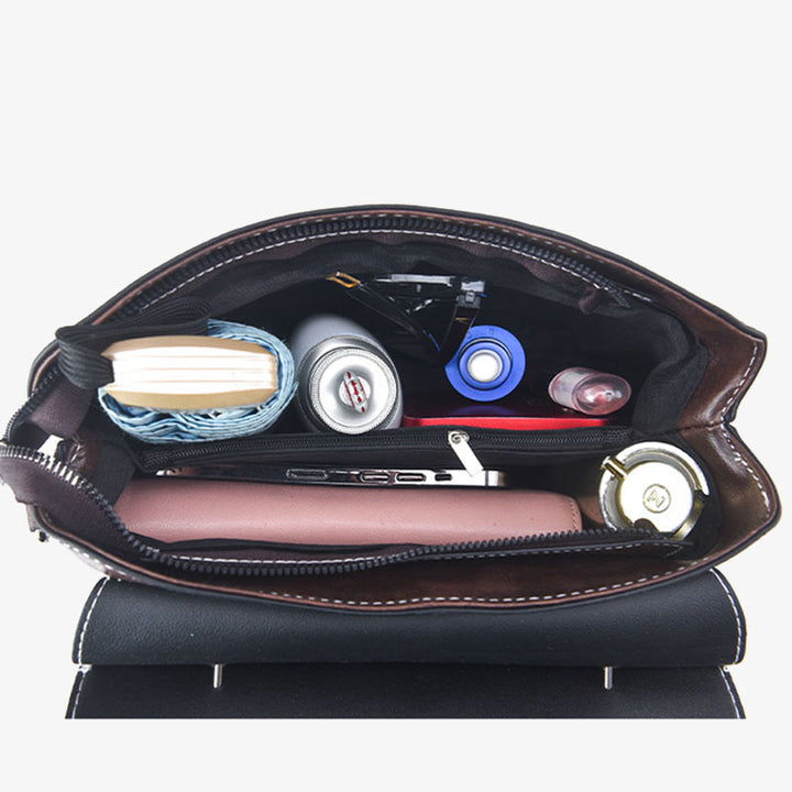 Doppelriemen-Handtasche im Retro-Stil, minimalistische Umhängetasche für Damen