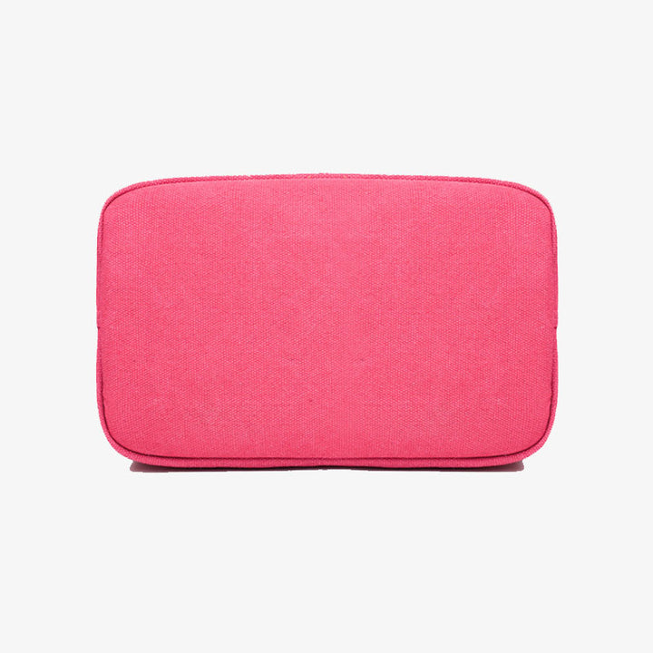 Tragbare Canvas-Handtasche mit Farbkontrast, leichte Umhängetasche, Pendlertasche