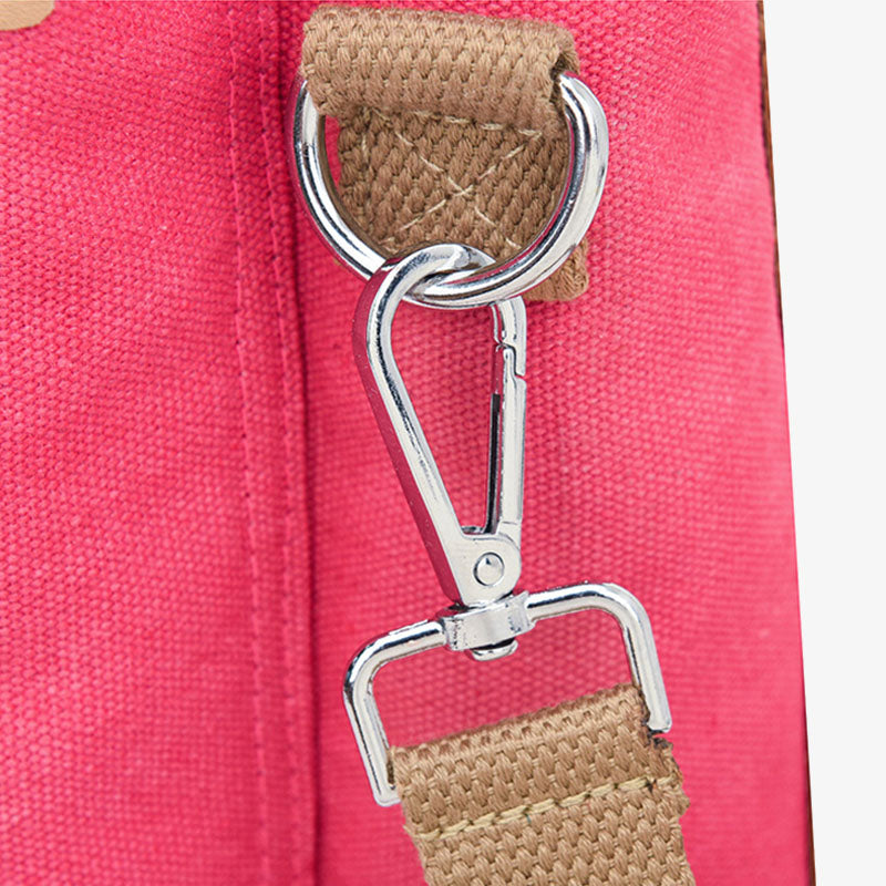 Tragbare Canvas-Handtasche mit Farbkontrast, leichte Umhängetasche, Pendlertasche