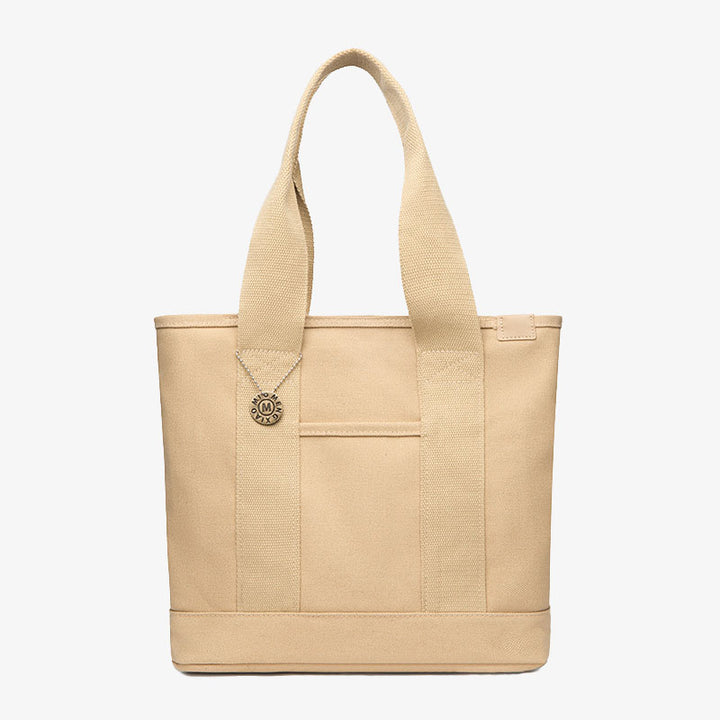 Große Unterarmtasche für Damen, wichtige Canvas-Handtasche mit sicherem