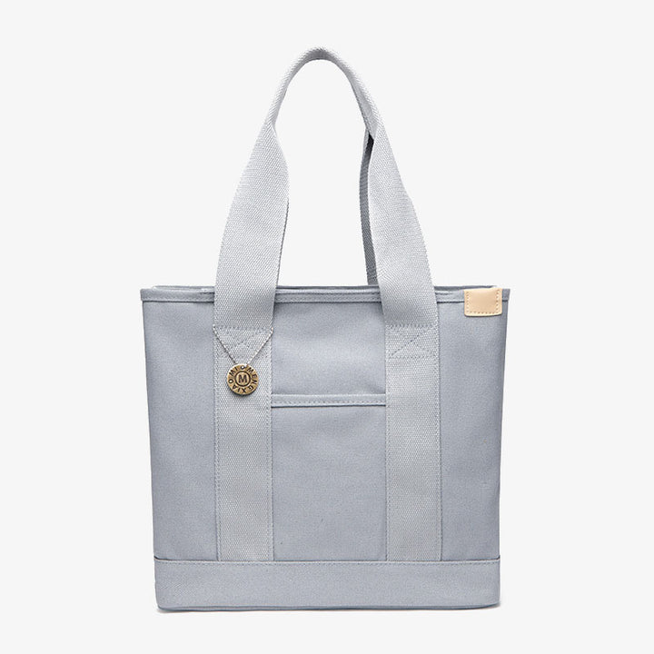 Große Unterarmtasche für Damen, wichtige Canvas-Handtasche mit sicherem