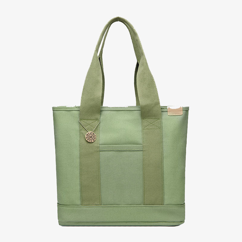 Große Unterarmtasche für Damen, wichtige Canvas-Handtasche mit sicherem