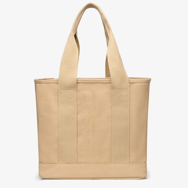 Große Unterarmtasche für Damen, wichtige Canvas-Handtasche mit sicherem
