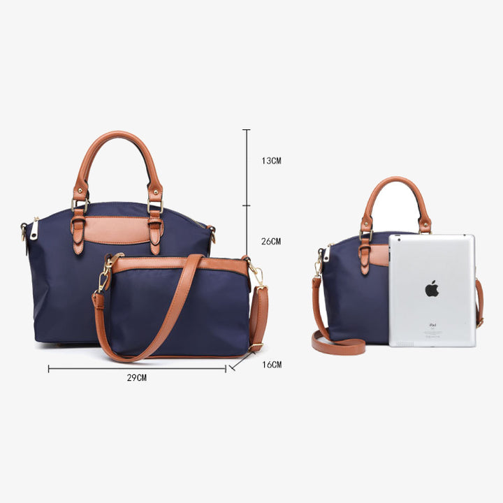 Klassisches Taschenset, minimalistische Oxford-Tasche mit Henkel, Umhängetasche