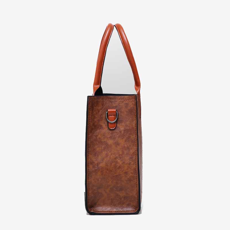 Klassische Business-Tragetasche für Damen, Pendler-Ledertaschen-Set