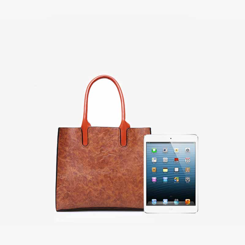 Klassische Business-Tragetasche für Damen, Pendler-Ledertaschen-Set
