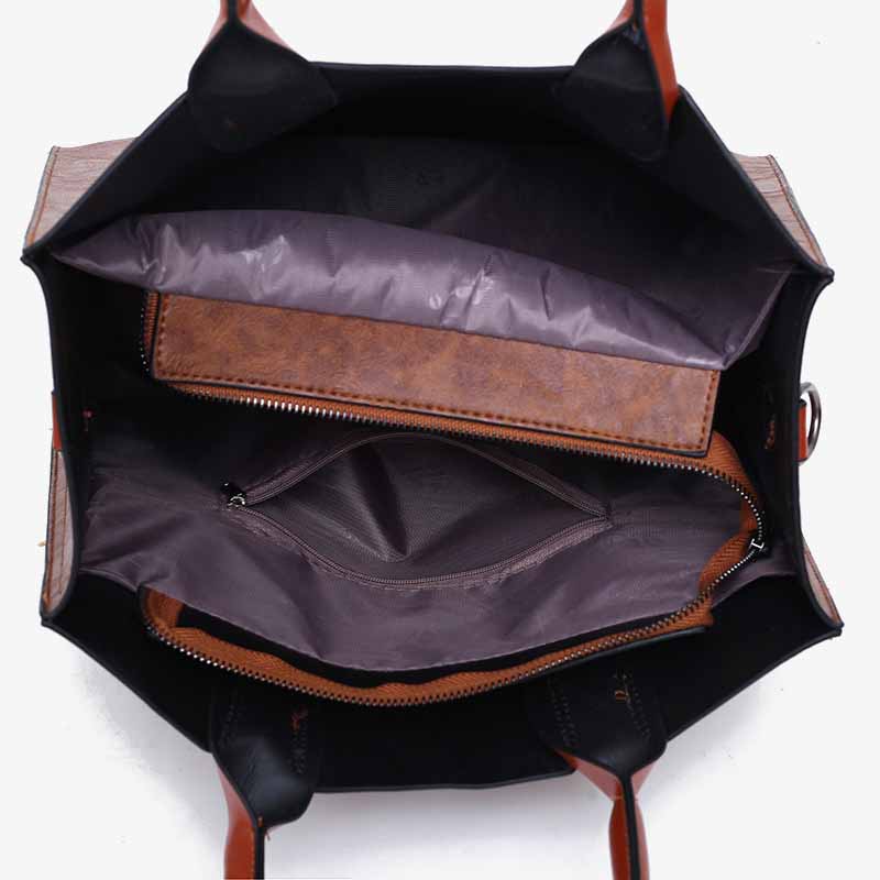 Klassische Business-Tragetasche für Damen, Pendler-Ledertaschen-Set