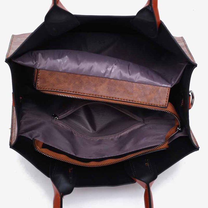 Klassische Business-Tragetasche für Damen, Pendler-Ledertaschen-Set