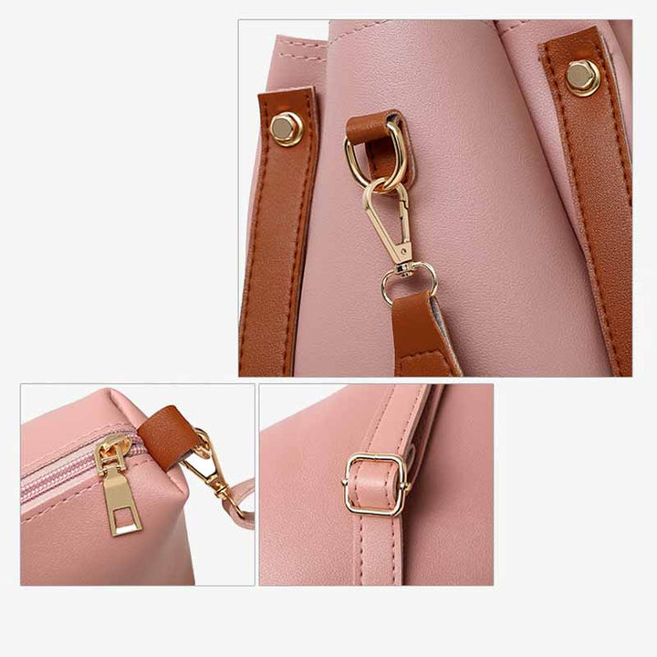 4-teiliges Taschenset mit robustem Griff, elegante Umhängetasche