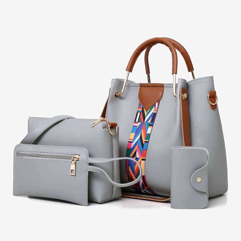 4-teiliges Taschenset mit robustem Griff, elegante Umhängetasche