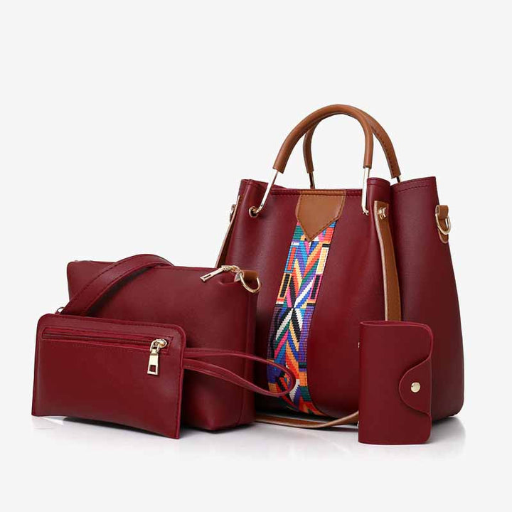 4-teiliges Taschenset mit robustem Griff, elegante Umhängetasche