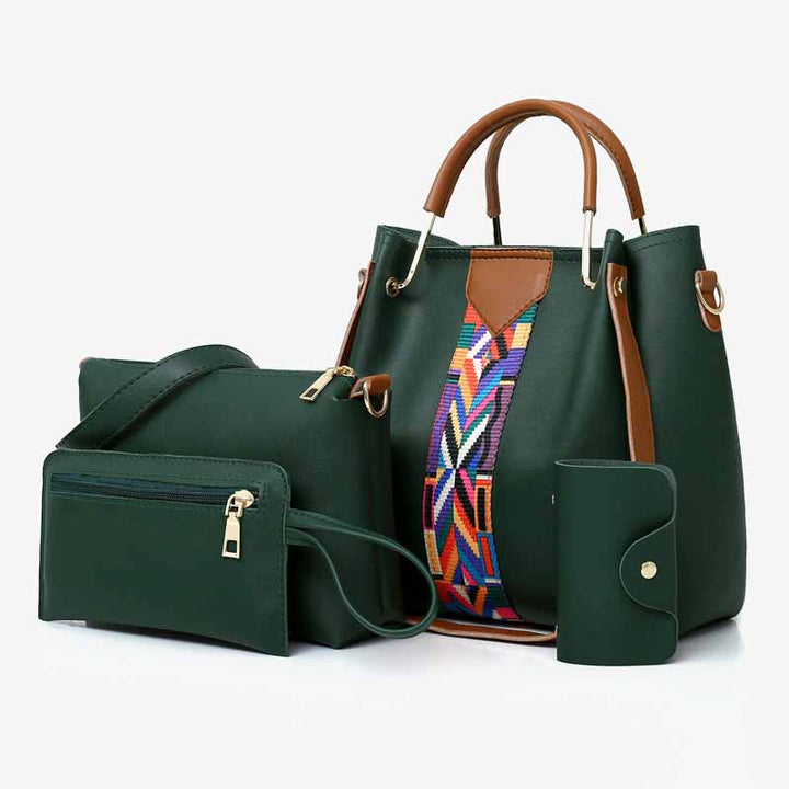 4-teiliges Taschenset mit robustem Griff, elegante Umhängetasche